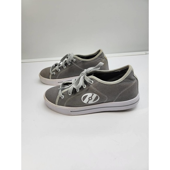 Heelys Grey and White Canvas top shoes size 6 - Picture 3 of 7